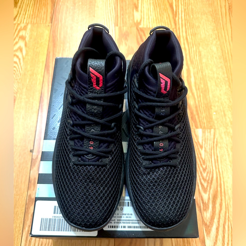 adidas Black and Red Athletic Shoes
